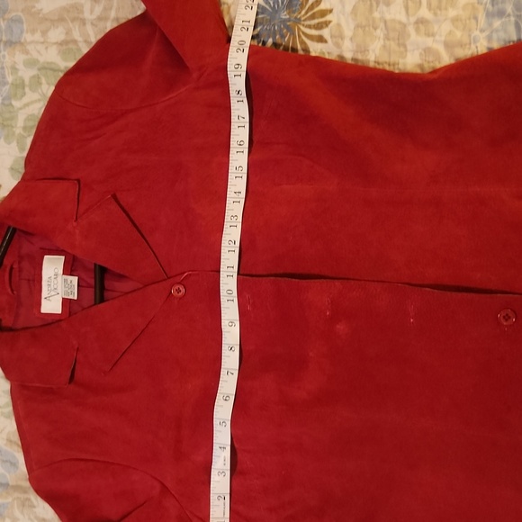 Red suede blazer - Picture 5 of 8